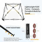 EAGLE PEAK Flex Ultra Compact 4x4 Pop-up Canopy, Sun Shelter, Changing Room, Portable Privacy Canopy Cabana for Pool, Fashion Photoshoots, or Camping, Red Mushroom