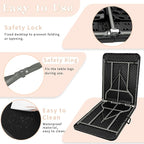 Folding Table 5FT Camping Table Portable Heavy Duty Plastic Rectangular Outdoor Dining Table Steel Legs Fold-in-Half with Carrying Handle for Indoor,Picnic,Party,Wedding,Events(Black)