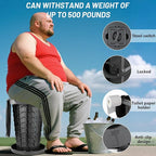 XXL Retractable Portable Toilet Travel Toilet (440lbs Capacity) Adjustable Height Camping Toilet for Adults & Kids (3.19-18.7 Inches) Collapsible Portable Potty for Camp/Car/Boat/Tent