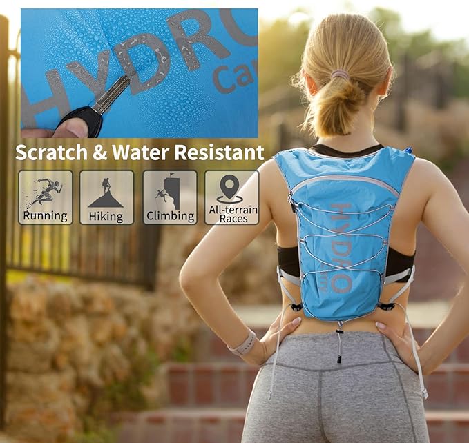 Lightweight Running Vest for Women and Men Hydration Backpack Pack with 1.5L Water Bladder Bag for Hiking Trail Running Gear Cycling Marathon