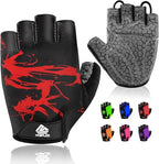 Bike Gloves for Men Women with Anti-Slip Shock-Absorbing Pad, Light Weight Half-Finger Cycling Gloves