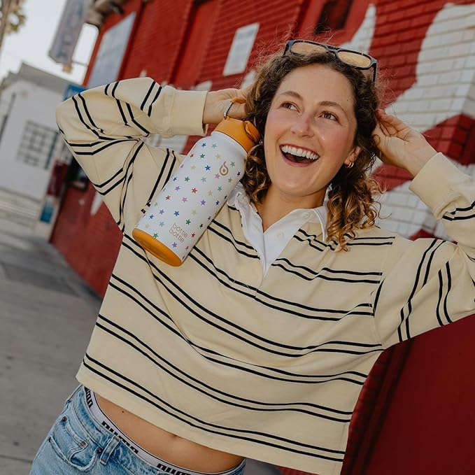 BOTTLE BOTTLE 32oz Insulated Water Bottle Stainless Steel Sport Water Bottle with Straw Dual-use Lid Design for Gym with Pill Box