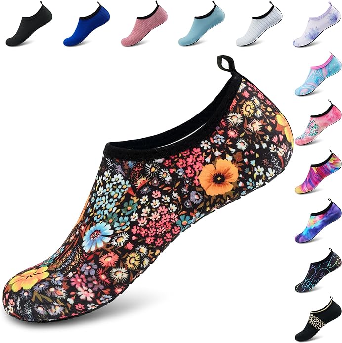 Deevike Water Shoes for Women Men Barefoot Quick-Dry Aqua Socks Slip-on for Beach Swim Surf Yoga Exercise