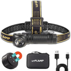 2000 Lumens Rechargeable Headlamp, 3800mAh Proximity Sensor Headlamp & Right-Angle LED Flashlight, Magnetic Base, TIR Lens, IP68 Waterproof, Hands-Free Sensing Control