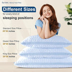 QUTOOL Enhanced Cooling Pillows for Sleeping, Shredded Memory Foam Pillows 2 Pack, Bed Pillows King Size Set of 2, Support Yet Soft Pillow for Side, Back Sleepers