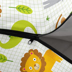 Kids Sleeping Bag for Boys Girls,Rocket Moon Print-Lightweight Warm Portable Outdoor Indoor-Waterproof Cold Weather Resistant Sleeping Bag for Camping Hiking