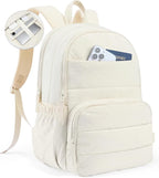 Travel Backpack for Women, 15.6 Inch Laptop Backpack, Quilted College Bookbag, Cute Work Backpacks, Water Resistant