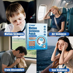 Motion Sickness Patches, 36 Count - Fast Acting & 72 Hours Long Lasting Sea Sickness Relief for Cruise, Airplanes, Cars, Bus, Train - Non-Drowsy Travel Sickness Patch for Dizziness Relief
