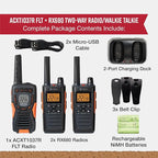 Bundle of Cobra RX680 Walkie Talkies (2-Pack) + Cobra ACXT1037R FLT Floating Walkie Talkie (1 Pack)