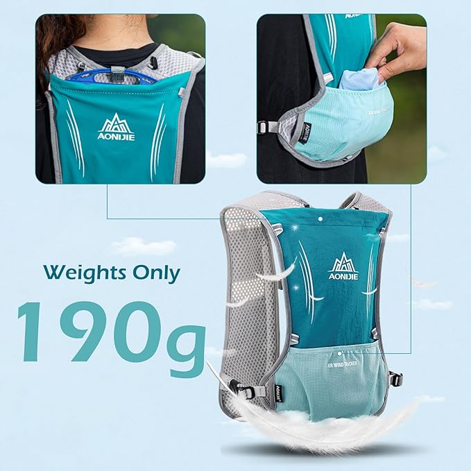 TRIWONDER Hydration Running Vest 5L Lightweight Water Pack for Men Women Hydration Backpack for Trail Race, Hiking, Cycling, Climbing, Camping, Jogging, Marathon