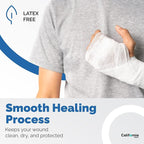 California Basics 24-Pack Gauze Bandage Roll with Tape, 4 Inches x 4 Yards - Soft, Stretchable & Breathable Wrap for Wound Care, First Aid & Medical Supplies - White