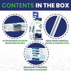 – Painless Splinter Removal Kit (30-Pack) | Pull Out Splinters Fast & Easy | Compact First Aid for Home, Travel & Camping | Great for Hiking, Woodworking & Outdoors | No Tweezers Needed