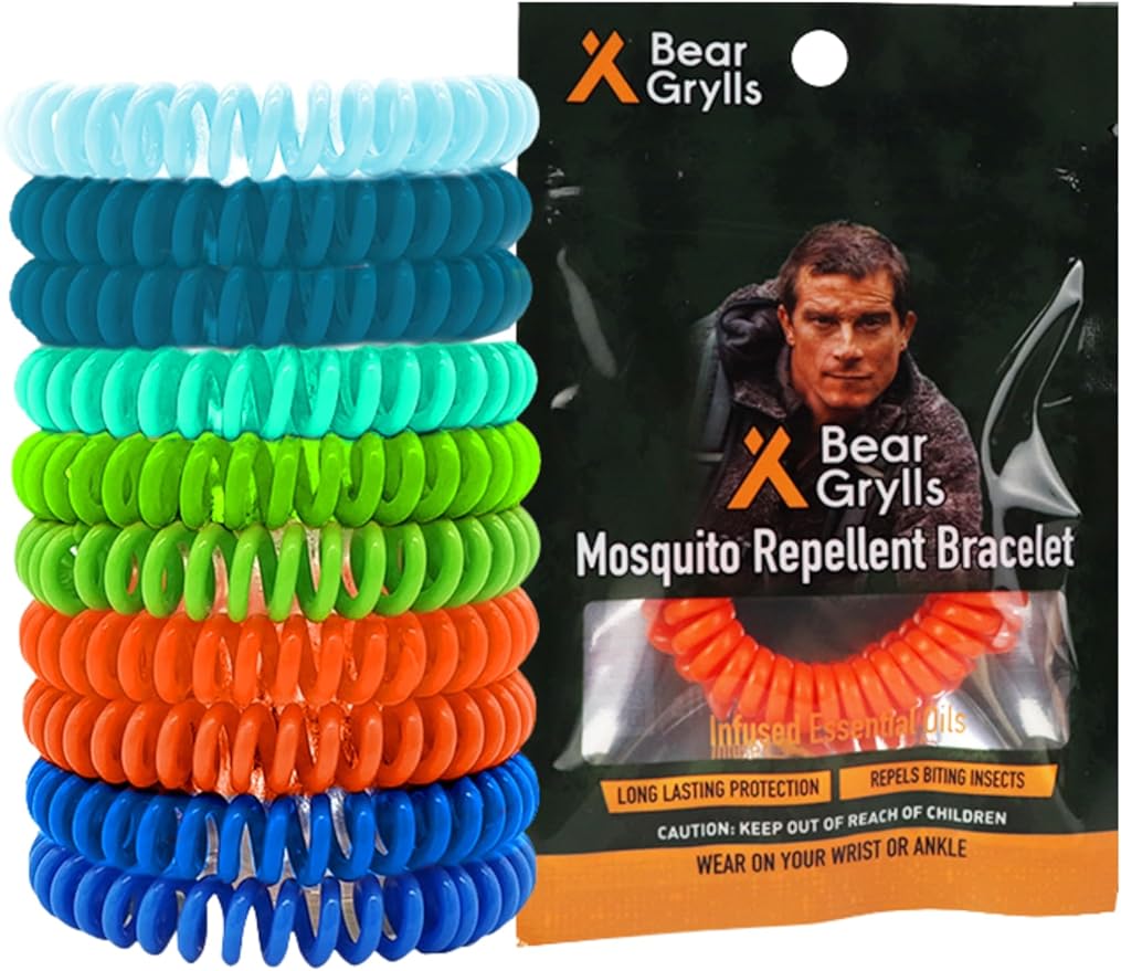 Mosquito Repellent Bracelets – Natural Essential Oils | Family Pack | Child‑Friendly | Non‑Toxic | Reusable Outdoor Wristbands | Individually Wrapped