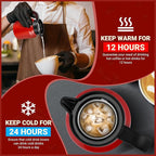 34Oz Thermal Coffee Carafe for Hot/Cold, Stainless Steel Thermos Carafes for Hot Liquids, Dustproof Insulated Hot Water Carafe for Party/Home,Red