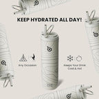 BOTTLE BOTTLE Insulated Water Bottle 24oz with Straw Lid and Handle for Sports Travel Gym Stainless Steel Water Bottles Double-Wall Vacuum Metal Leak Proof BPA-Free