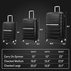 Samsonite Freeform Medium Luggage with Dual 360° Spinner Wheels - Checked Suitcase - TSA Lock, Airline-Approved - Lightweight Durable Polypropylene Expandable Hardshell - White/Grey