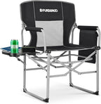 FUNDANGO Camping Director Chair for Adults, Foldable Portable Chair Outdoor Folding for Outside, Backyard, Patio, Lawn, Garden