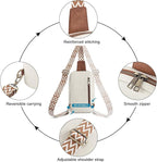 CLUCI Crossbody Bags for Women Men,Leather Sling Bag Cross Body Backpack for Woman Gifts for Women Birthday Unique