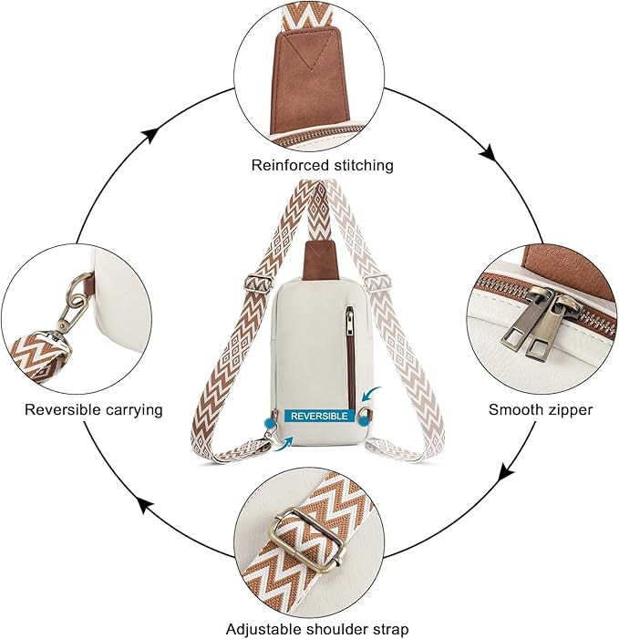 CLUCI Crossbody Bags for Women Men,Leather Sling Bag Cross Body Backpack for Woman Gifts for Women Birthday Unique