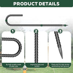 10 Pieces 12 Inch Long 5/16 Inch Diameter Rebar Tent Stakes Heavy Duty, Ground Anchors,Rebar Yard Fence Metal Lawn Bounce House Stakes Heavy Duty, Chain Link Fence J Hooks for Garden Wire Fencing