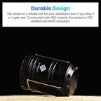 Etekcity Camping Lanterns for Power Outages 4 Pack, Flashlight for Camping Essentials, Survival Kit and Gear, Hurricane Preparedness Items, Emergency Led Battery Operated Lights, Black