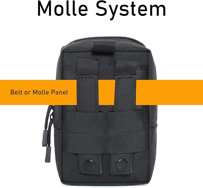 2 Pack Molle Pouches - Tactical Compact Water-Resistant EDC Pouch