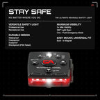 Guardian Angel Micro Series Safety Light, Beacon Device (Red Front & Red Rear) | Rechargeable, Magnetic & Hands-Free Wearable LED Light for Dog Walking, Cycling, Camping, Boating & Kayaking