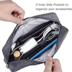 CAAORDKSO Electronic Organizer Travel USB Cable Accessories Bag/Case, Waterproof Electronics Accessories Case Organizer Bag for USB, Cable, Cord, Charger, Phone, Power Bank, Earphone (Small-Dark Gray)