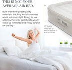 King Koil Plush Pillow Top Twin Air Mattress with Built-in High-Speed Pump for Camping, Home & Guests - 20” Twin Size Airbed Luxury Inflatable Blow Up Mattress, Waterproof, 1-Year Warranty