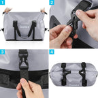 Gonex 40L 60L 80L Extra Large Waterproof Duffle Travel Dry Duffel Bag Heavy Duty Bag with Durable Straps & Handles for Kayaking Paddleboarding Boating Rafting Fishing