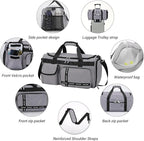 MAXTOP Gym Bag for Women Men Travel Duffle Bag Large Capacity Carry On Weekender Overnight Bag With Shoe Compartment Gym Tote Dry Wet Separation Duffel Bag for Travel
