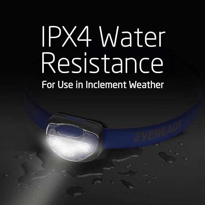 EVEREADY LED Headlamps Pro200 [5-Pack], IPX4 Water Resistant, Bright and Durable Head Lights for Camping, Hiking, Emergency Power Outage (Batteries Included)