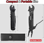 19-in-1 Multitool Wrench – Stainless Steel Adjustable Wrench with Pliers, Knife, Wire Cutter, Saw, Screwdrivers – Compact EDC Pocket Tool for Camping, DIY Repairs, Gift for Men