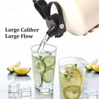 Water Bottle Insulated 32oz 40oz 64oz 128oz Straw Lid Spout Lid & 3 Lids, Leak Proof, Vacuum Insulated,Stainless Steel Water Bottle Wide Mouth for Sports, Gym or Office