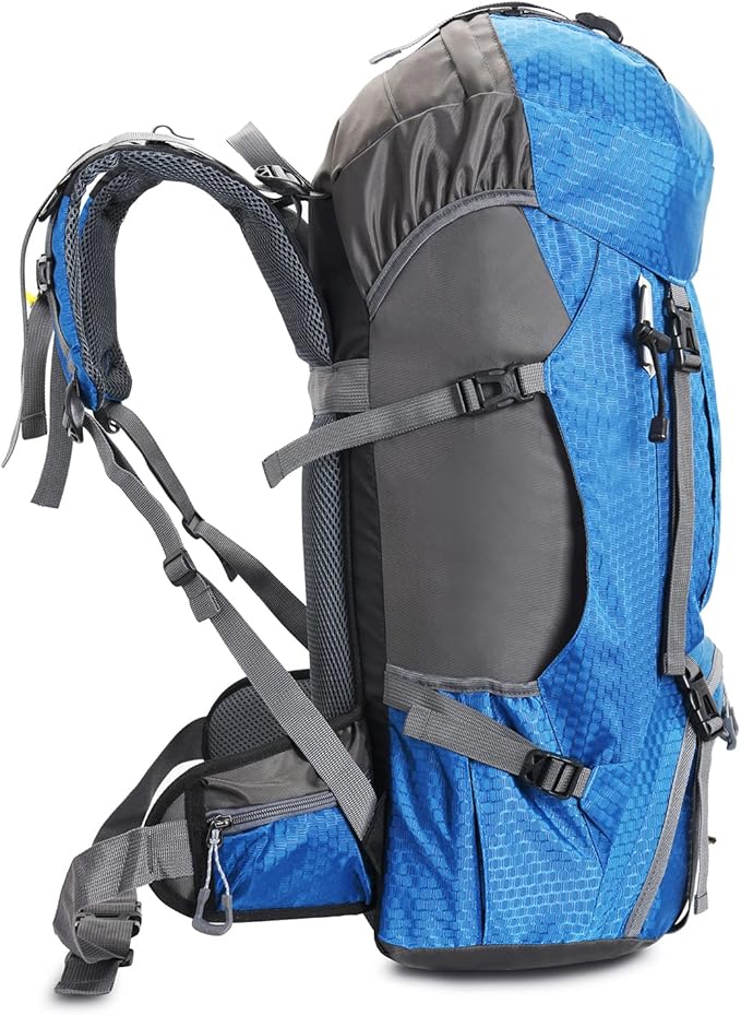 Bseash 60L Waterproof Hiking Camping Backpack with Rain Cover, Large Outdoor Sport Travel Daypack Rucksack for Climbing