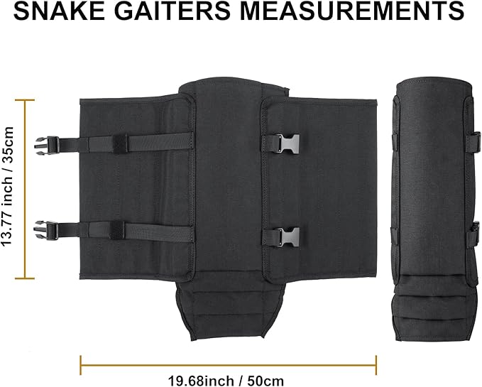 TREKMASTER Snake Gaiters Snake Chaps: Waterproof Snake Guards Snake Bite Protection for Lower Legs, Snake Proof Gaiters