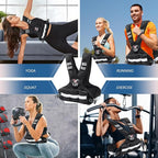 FUFF weighted vest woman 4–10 lb/11–20 lb/20–32 lb Unisex with 6 Weight Bags, Reflective Adjustable Weighted Vest for Walking, Exercise and Strength Training