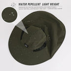 Rosoz Outdoor Sun Hat for Men Women, UPF50+ Protection Safari Cap Wide Brim Mesh Fishing Hat with Neck Flap Beach Garden