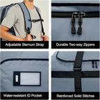 MIER Water Resistant Backpack Duffle Heavy Duty Convertible Duffle Bag with Backpack Straps for Gym, Sports, Travel