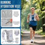 Lightweight Running Hydration Vest for Women Men, Breathable Adjustable Hydration Backpack with 1.5L Water Bladder Bag for Hiking, Trail, Running, Marathons, Cycling