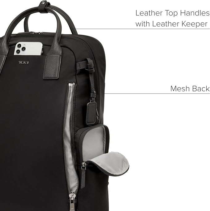 TUMI - Voyageur Atlanta Backpack - Travel Backpack for Women - For Business, Commute - Holds Up to 17" Laptop - Black & Gunmetal Hardware
