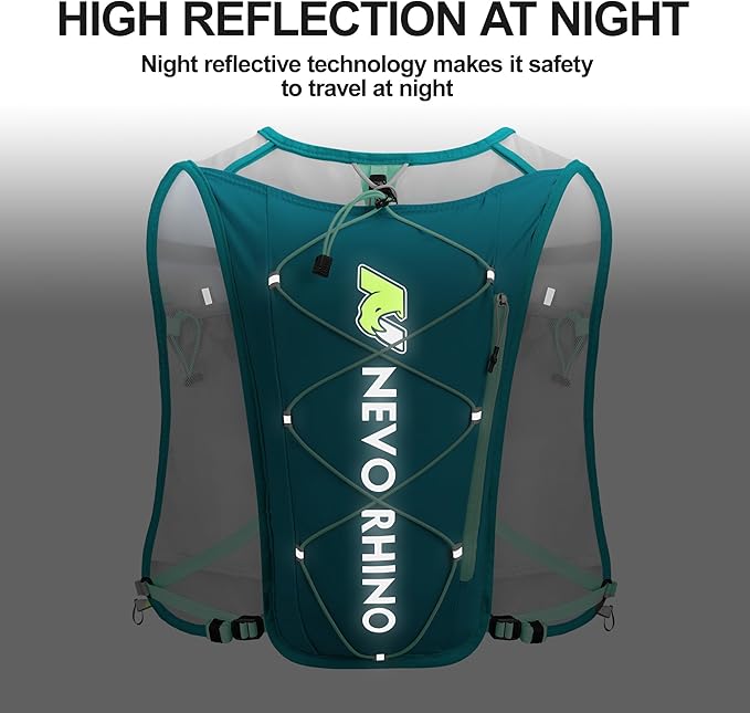 Waterproof Running Vest, 5.5L Breathable Running Hydration Vest with 1.5L Water Bladder, Water Vest for Hiking, Trail Marathon Race, Ideal for Women and Men