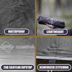 Onewind 11×10 ft Hammock Tarp, Lightweight Silnylon Hammock Rain Fly, 4000mm Waterproof 4-Season Multiple Shelter Solution Camping Tarp Tent with Complete Accessories, Dark Grey