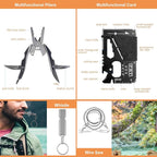 Survival Kit 34 in 1 Emergency Tactical Survival Gear Camping Tool Accessories Equipment Gifts for Men Christmas Stocking Stuffers Valentines Birthday Fathers Day for Dad Husband