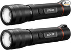 Coast G60R 1000 Lumen Waterproof Rechargeable LED Flashlight, 2-Pack