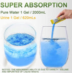 AOKE Portable Toilet Powder, Lemon 60 Pack Poo Gel for Camping Eco Absorbent Gel Liquid Waste Gelling and Deodorizing Powder, Emergency Toilet Waste Treatment for Outdoor Camping Hiking