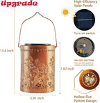 13.4" Large Size Butterfly Solar Hanging Lanterns, Upgraded Solar Panel & 2000mAh Battery for Long-Lasting, Outdoor Waterproof Garden Decor for Patio Yard Table Tree, Gifts for Women Mom Grandma