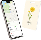 Wallet Tracker Card (iOS Only), Rechargeable Bluetooth Smart Tracking for Apple Find My Compatible Anti Tracker for Men Women Slim Item Locator for Purse Passport Key Luggage Tag (1Pcs/APR FLR)