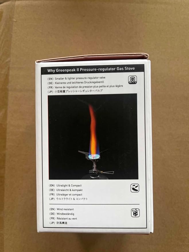 Fire-Maple Greenpeak 2 Backpacking & Camping Stove with Micro Regulated Valve - Ultralight, Compact, Isobutane-Powered Cooking Gear for Hiking, Trekking, Hunting & Emergency Use