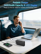 Portable Charger Power Bank, 56800mAh PD 22.5 W Fast Charging Battery Pack, Large Capacity Portable Power Bank for Camping Travel Essential Compatible with iPhone 17/16/15/14/13 Series, Samsung, iPad